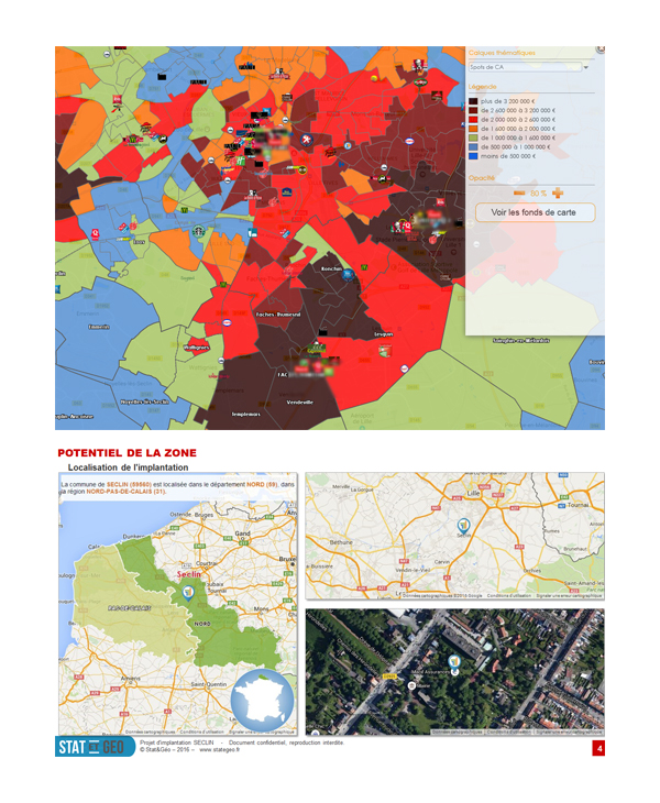 Stat et Géo Cartographie décisionel Zone Potentiel