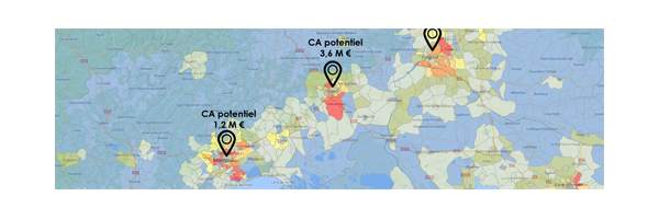 Stat et Géo cartographie CA potentiel