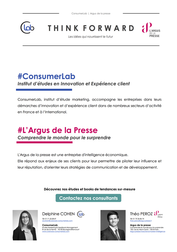 Think Forward ConsumerLab et l'Argus de la presse Tendances FOOD